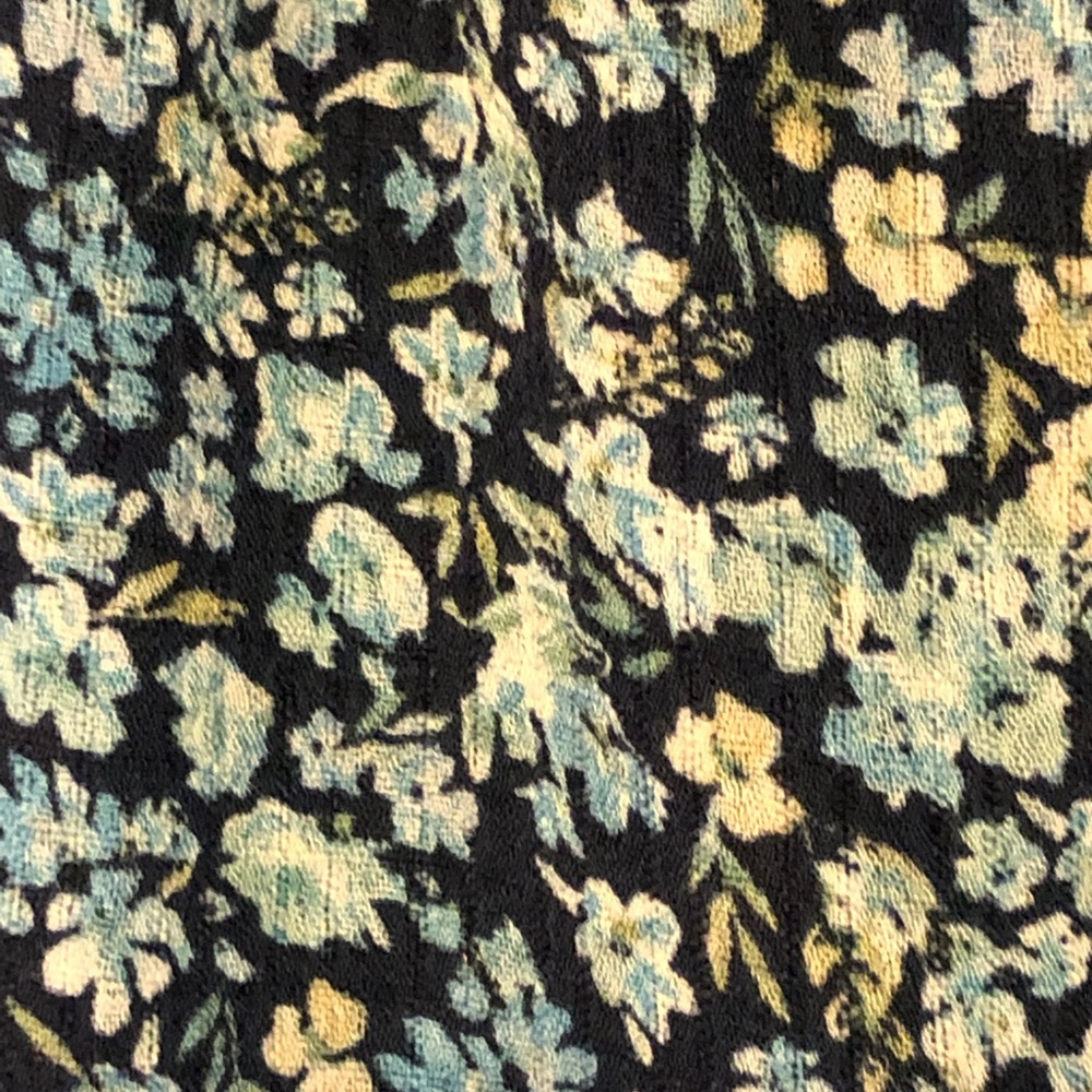 “Wild Fable”, blue floral, smocked bodice, tiered babydoll dress, size M - Picture 15 of 16